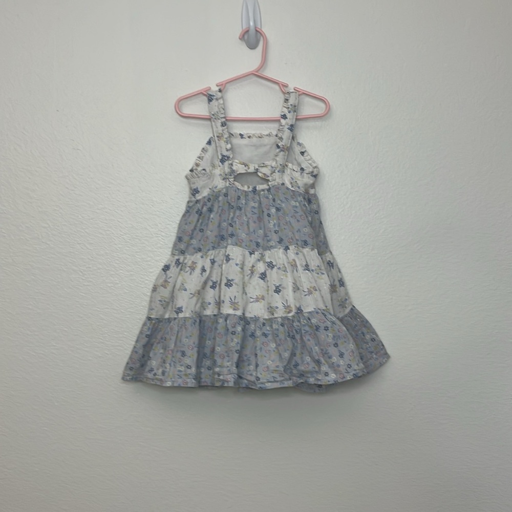Joie dress girls size 4T floral blue white metallic girly tiered - Picture 9 of 10
